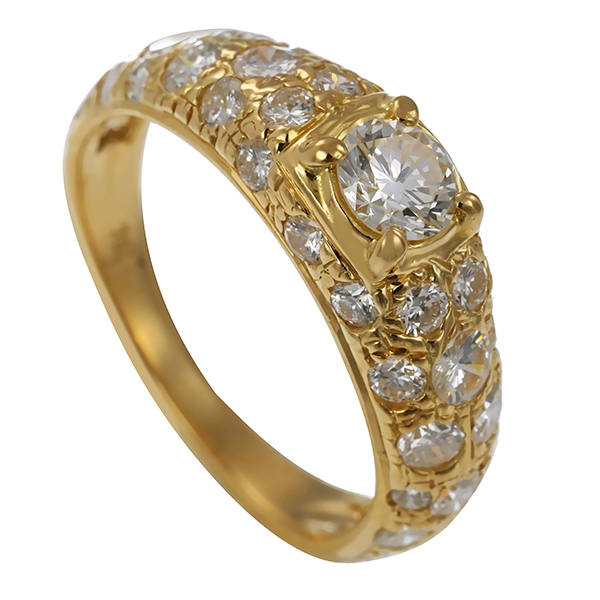 Diamantring, 18K, Gelbgold, Brillanten