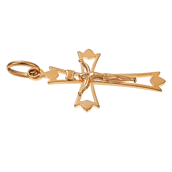 Anhänger, 14K, Gelbgold, Kruzifix