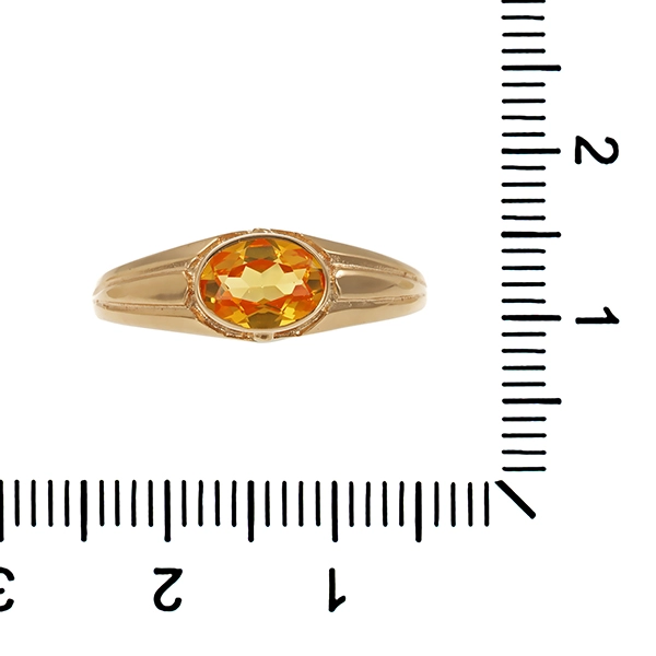 Ring, 14K, Gelbgold, Citrin