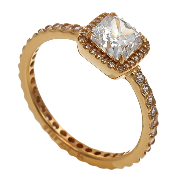 Ring, 14K, Gelbgold, Zirkonia, Pandora