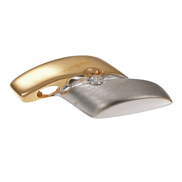 Anhänger, 14K, Gelb-/Weißgold, Brillant