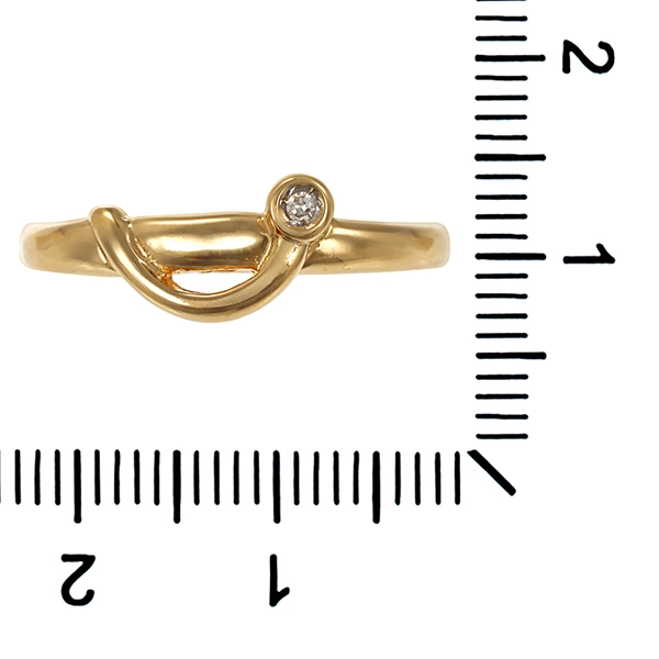 Diamantring, 14K, Gelbgold