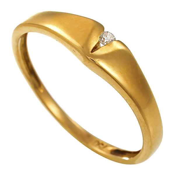 Diamantring, 14K, Gelbgold, Brillant