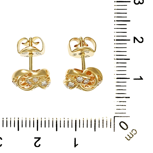 Ohrstecker, 14K, Gelbgold, Brillanten