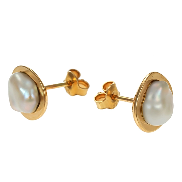 Ohrstecker, 14K, Gelbgold, Perlen