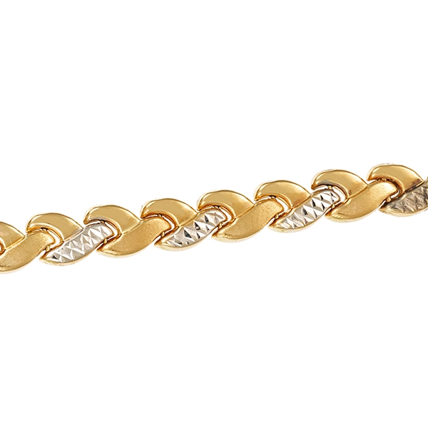 Armband, 14K, Gelb-/Weißgold