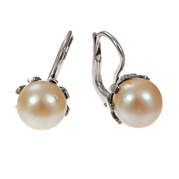 Ohrhänger,18K, Weißgold, Perle