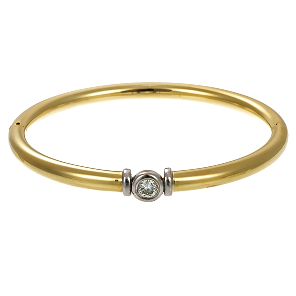 Armreif, 14K, Gelb-/Weißgold, Brillant 0,42 ct