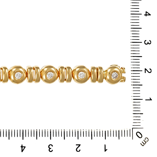 Armband, 18K, Gelbgold, Brillanten 1,00 ct