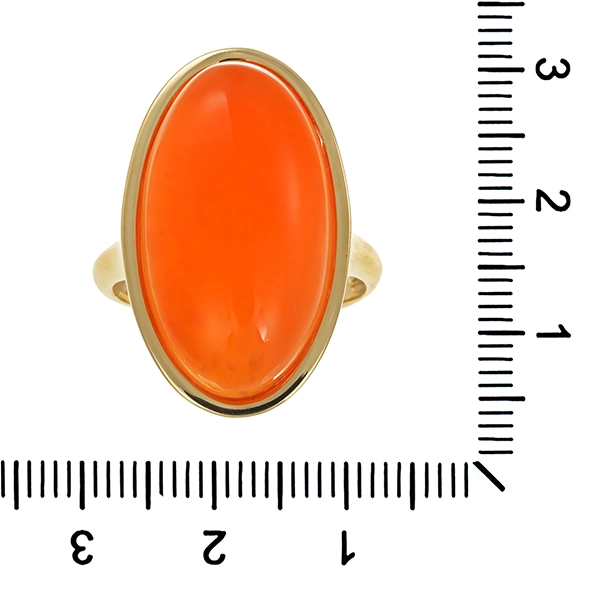 Ring, 9K, Gelbgold, Karneol