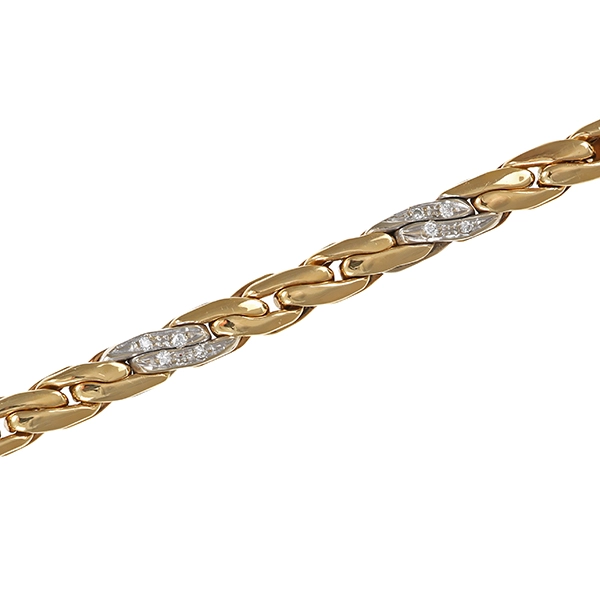 Armband, 14K, Gelb-/Weißgold, Brillanten