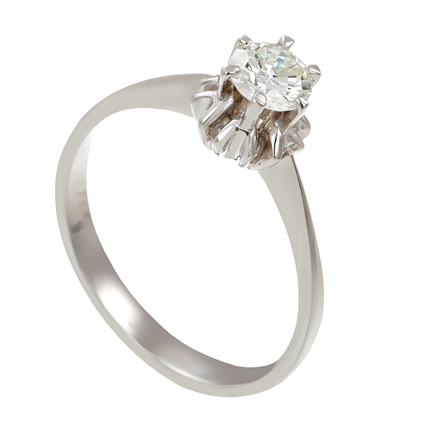 Diamantring, 18K, Weißgold, Brillant 0,45 ct