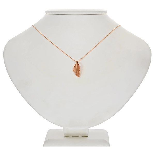 Collier, 18K, Rotgold, Feder