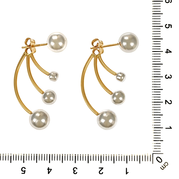 Ohrstecker, 14K, Gelb-/Weißgold