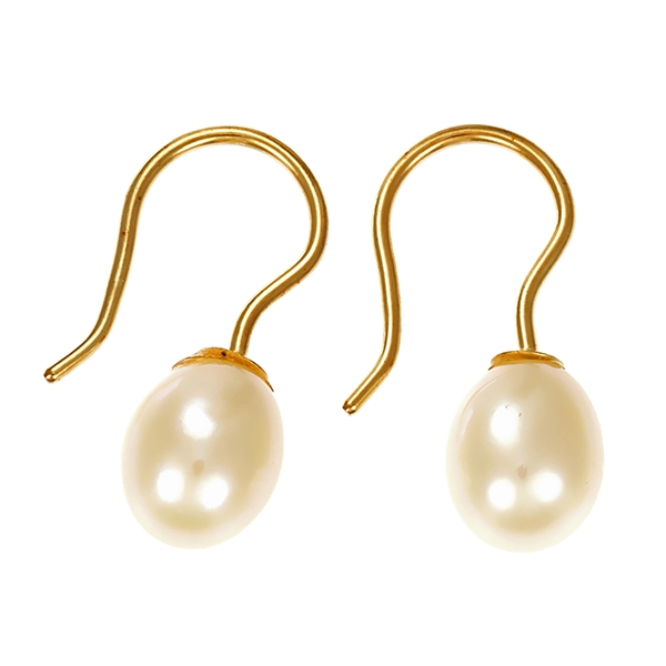 Ohrhänger, 14K, Gelbgold, Perlen