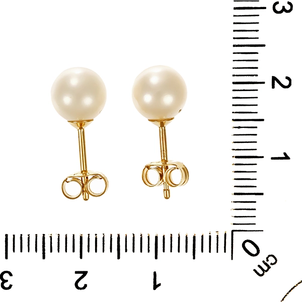 Ohrstecker, 14K, Gelbgold, Perlen
