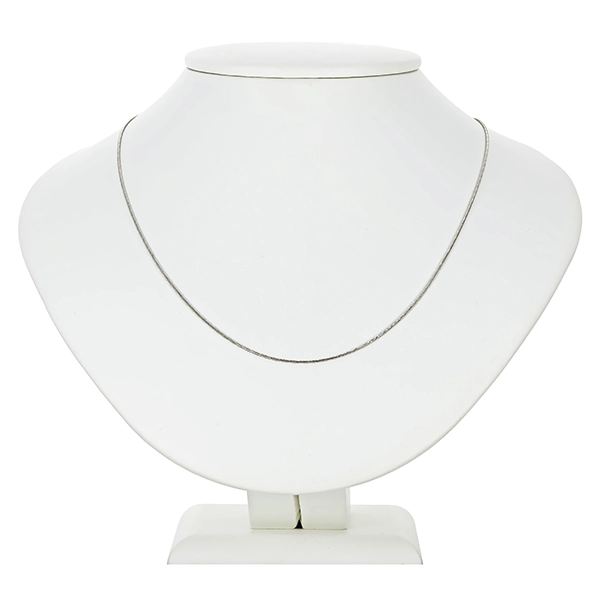 Collierkette , 14K, Weißgold, Schlangen-