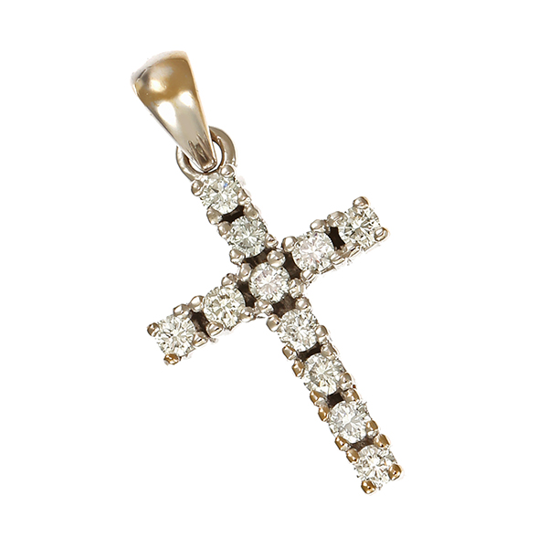 Anhänger, 18K, Weißgold, Brillanten 