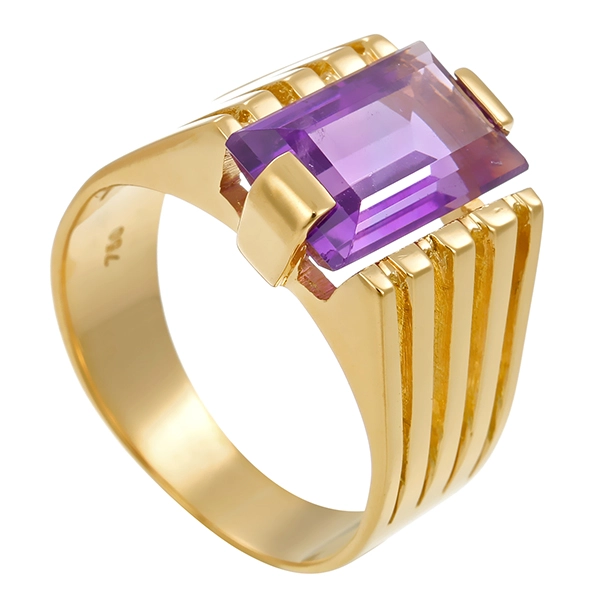Ring, 18K, Gelbgold, Amethyst