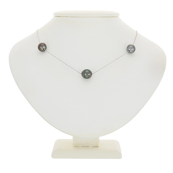 Collier, 14K, Weißgold, Tahiti Zuchtperlen