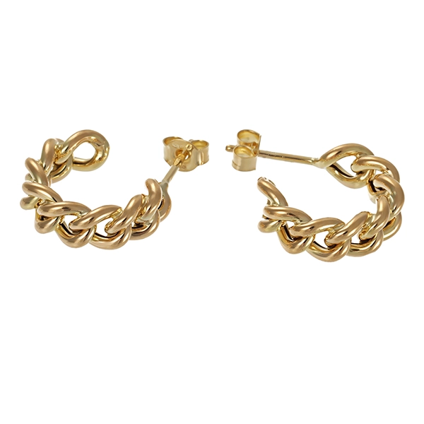 Steckcreolen, 9K, Gelbgold