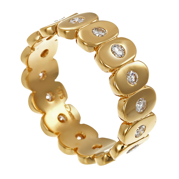 Diamantring, 14K, Gelbgold, Brillanten 0,64 ct