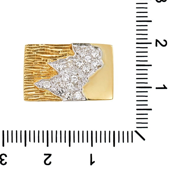 Diamantring, 18K, Gelb-/Weißgold