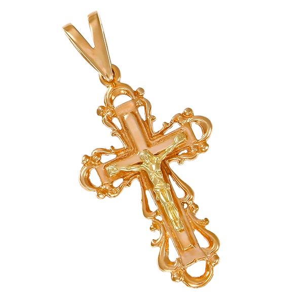 Anhänger, 14K, Gelbgold, Kreuz