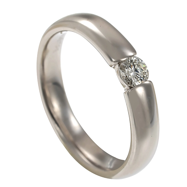 Brillantring, 18K, Weißgold, 0,15ct