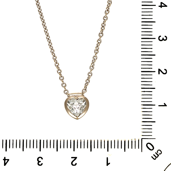 Collier, 14K, Weißgold, Zirkonia