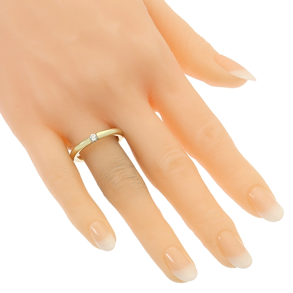 Ring, 14K, Gelbgold, Zirkonia