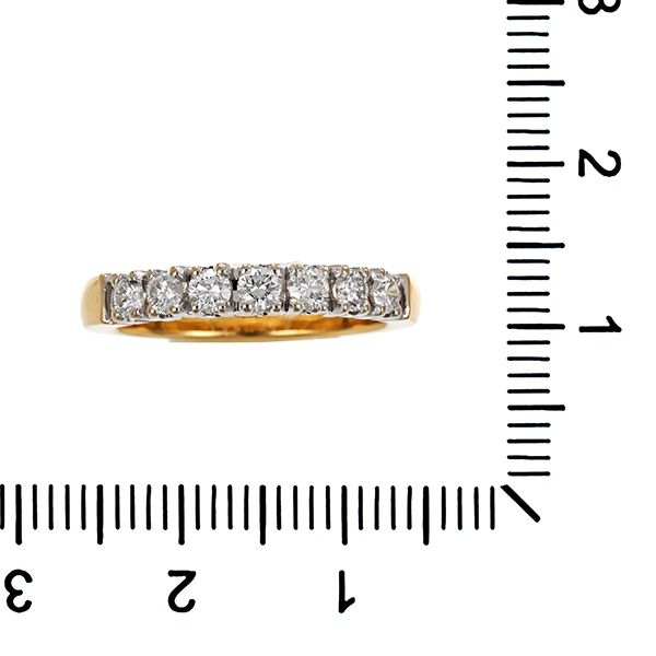 Diamantring, 18K, Gelb-/Weißgold, Brillanten 0,49 ct