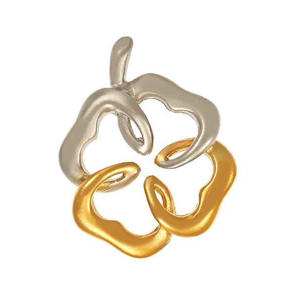 Anhänger, 750 GG/950 Platin, Kleeblatt, Christ