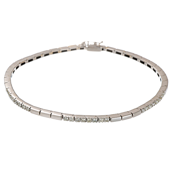 Armband, 18K, Weißgold, Brillanten