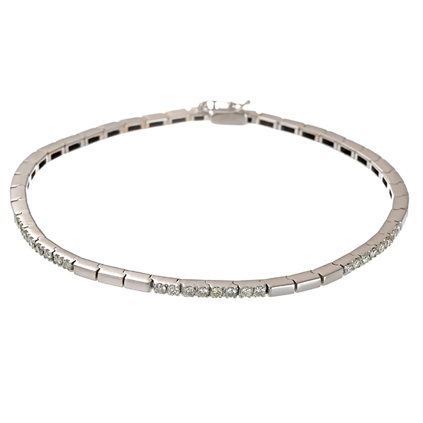 Armband, 18K, Weißgold, Brillanten