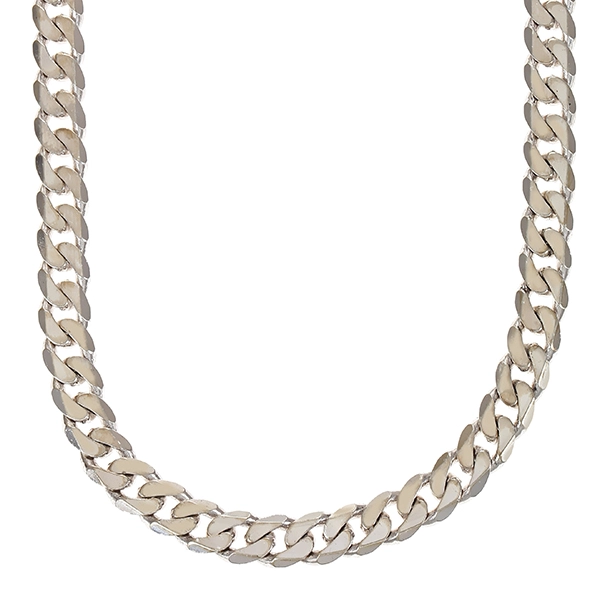 Silberkette, 925, Silber, Panzer-, Länge 62 cm