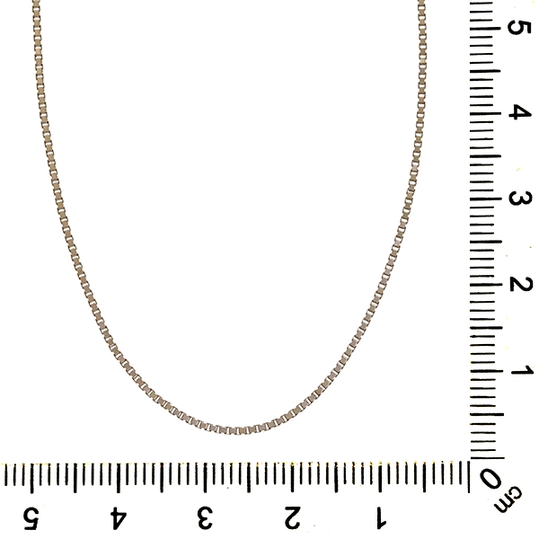 Collierkette, 14K, Weißgold, Venezianer-