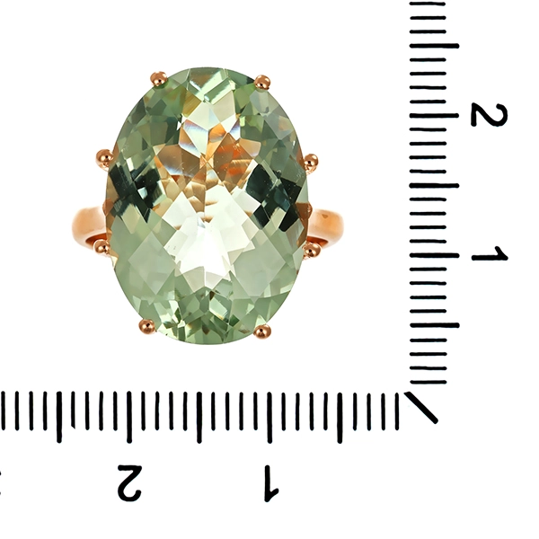 Ring, 18K, Rotgold, Quarz
