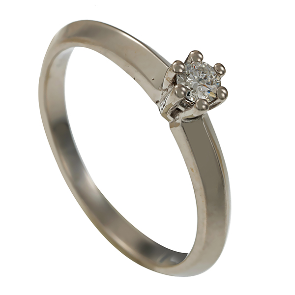 Diamantring, 14K, Weißgold, Brillant