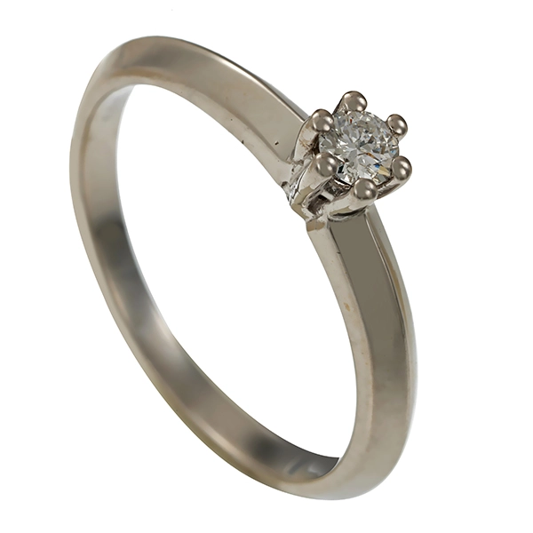 Diamantring, 14K, Weißgold, Brillant