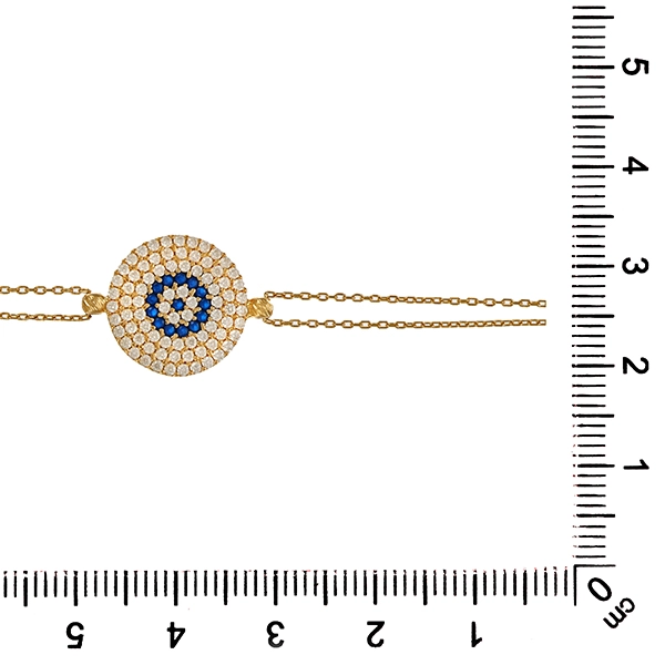 Armband, 14K, Gelbgold, Zirkonia, Schmuckstein