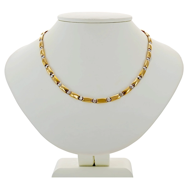 Collier, 14K, Gelb-/Weißgold