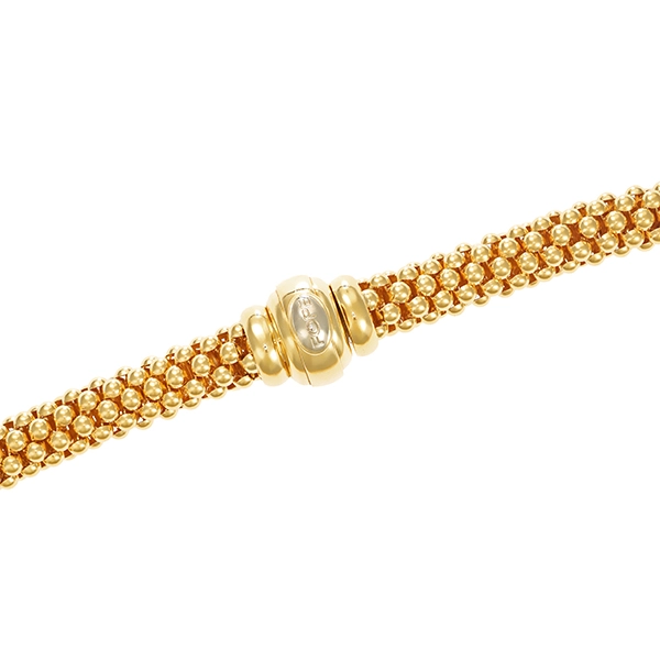 Collier, 18K, Gelbgold, Himbeer-, FOPE
