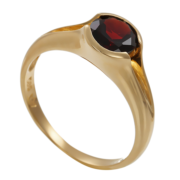 Ring, 14K, Gelbgold, Granat