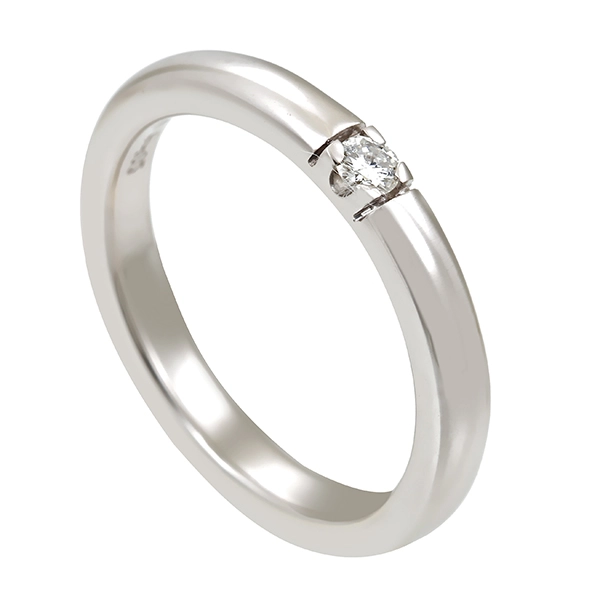 Diamantring, 14K, Weißgold, Brillant