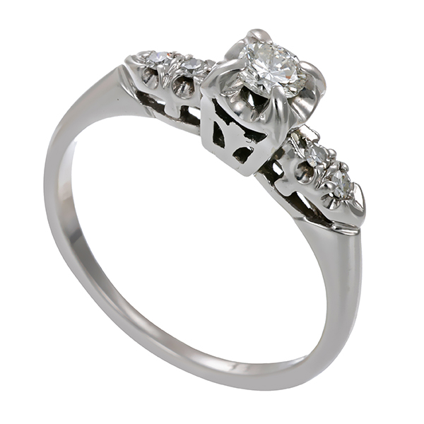 Diamantring, 18K, Weißgold, Brillanten 0,23 ct