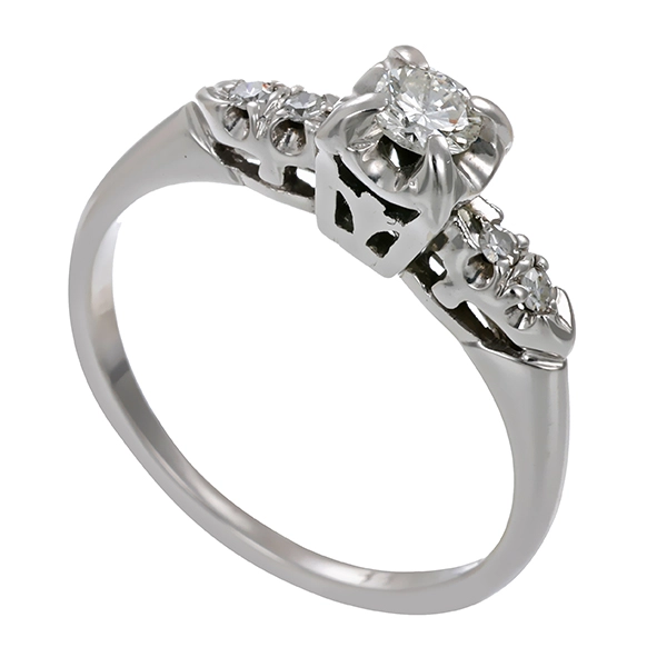 Diamantring, 18K, Weißgold, Brillanten 0,23 ct