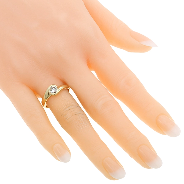 Diamantring, 14K, Gelbgold, Brillant 0,43 ct