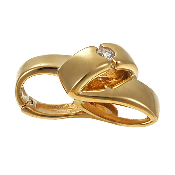 Anhänger Clip, 18K, Gelbgold, Brillant