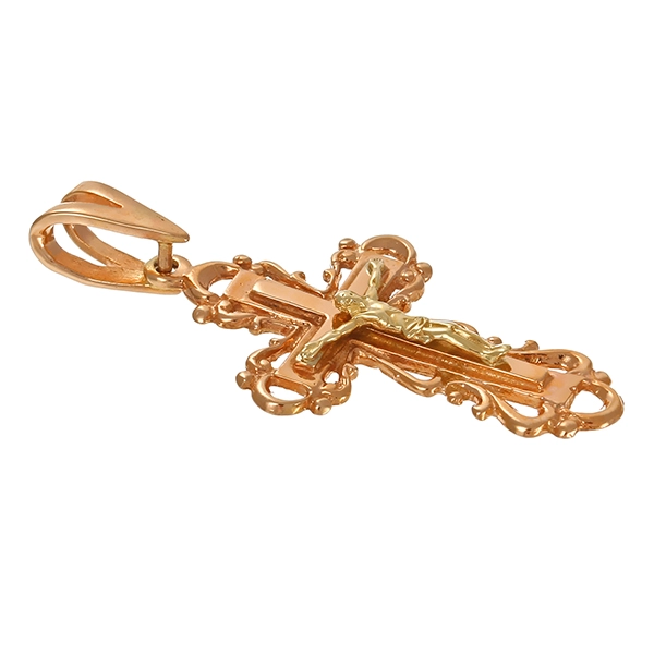 Anhänger, 14K, Gelbgold, Kreuz